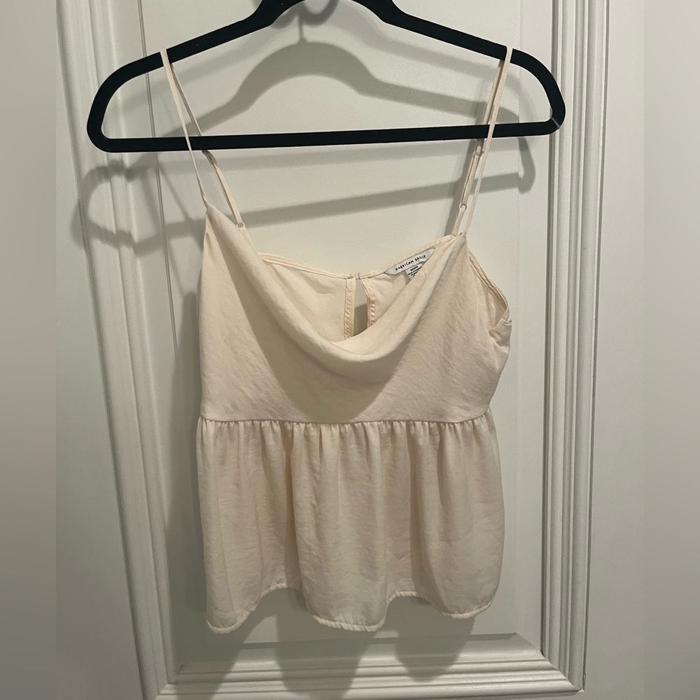 Cowl neck strapping flow top
